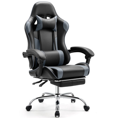 Ergonomic Gaming Chair – Adjustable Racing PU Leather Desk Chair with Lumbar Support - ZOOMNSTORE