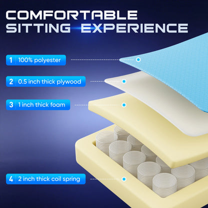 Ergonomic Gaming Chair - Height Adjustable 360° Swivel With Lumbar Support - ZOOMNSTORE