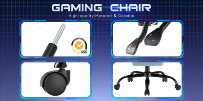 Ergonomic Gaming Chair - Height Adjustable 360° Swivel With Lumbar Support - ZOOMNSTORE