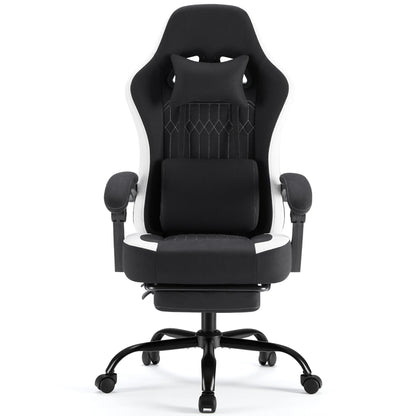 Ergonomic Gaming Chair - Height Adjustable 360° Swivel With Lumbar Support - ZOOMNSTORE