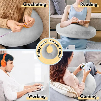 Ergonomic Gaming Pillow – U Shaped Lap Pillow with Elbow Rest & Arm Support - ZOOMNSTORE