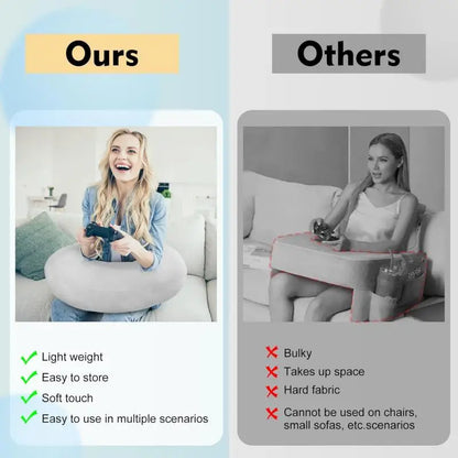 Ergonomic Gaming Pillow – U Shaped Lap Pillow with Elbow Rest & Arm Support - ZOOMNSTORE