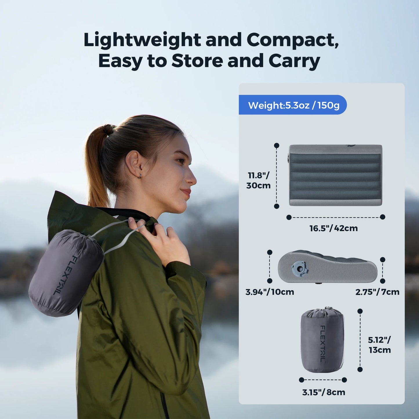 Ergonomic Inflatable Pillow – Dual Neck Support Travel Cushion with Adjustable Elevation - ZOOMNSTORE