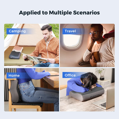 Ergonomic Inflatable Pillow – Dual Neck Support Travel Cushion with Adjustable Elevation - ZOOMNSTORE