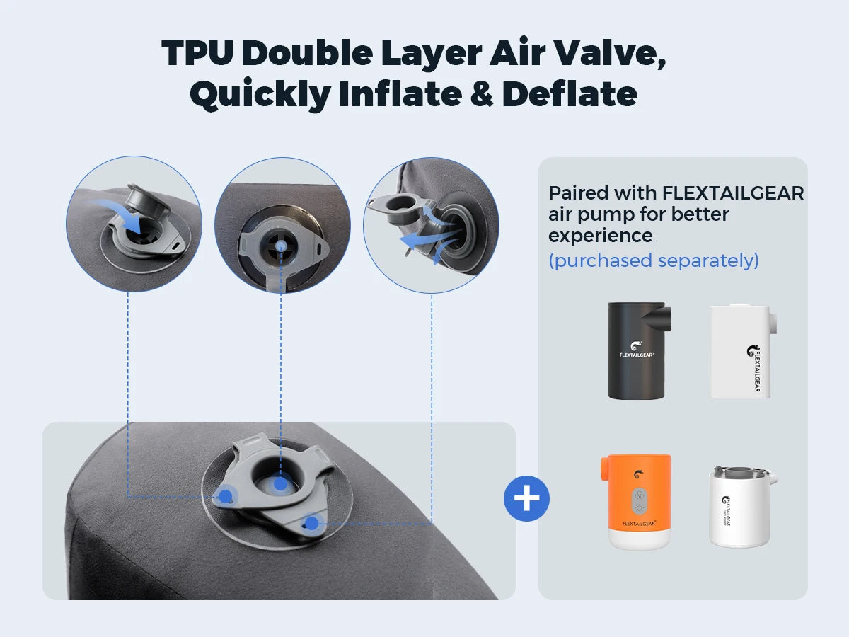 Ergonomic Inflatable Pillow – Dual Neck Support Travel Cushion with Adjustable Elevation - ZOOMNSTORE