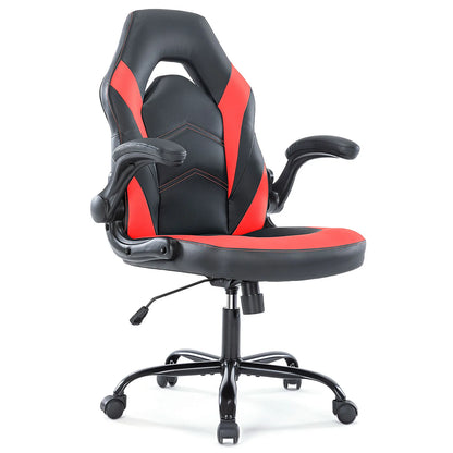 Ergonomic Gaming Desk Chair - Adjustable PU Leather with Flip-up Armrests - ZOOMNSTORE