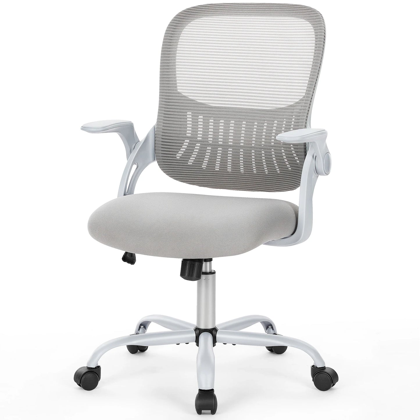 Ergonomic Office Chair - Mesh Back With Lumbar Support | Adjustable Height & Flip-Up Armrests - ZOOMNSTORE