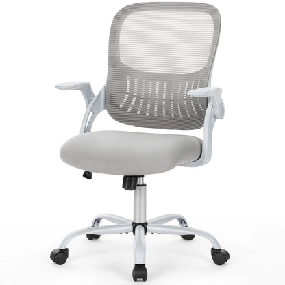 Ergonomic Office Chair - Mesh Back With Lumbar Support | Adjustable Height & Flip-Up Armrests - ZOOMNSTORE