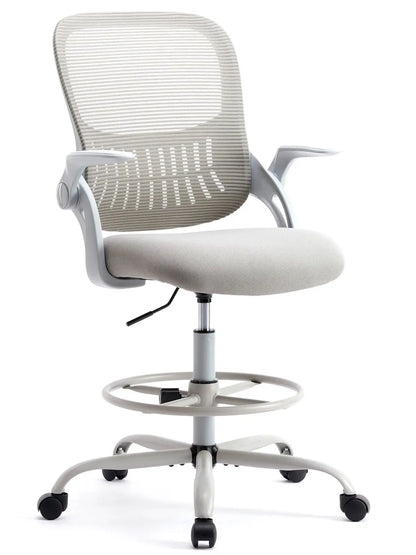 Ergonomic Office Chair - Mesh Back With Lumbar Support | Adjustable Height & Flip-Up Armrests - ZOOMNSTORE