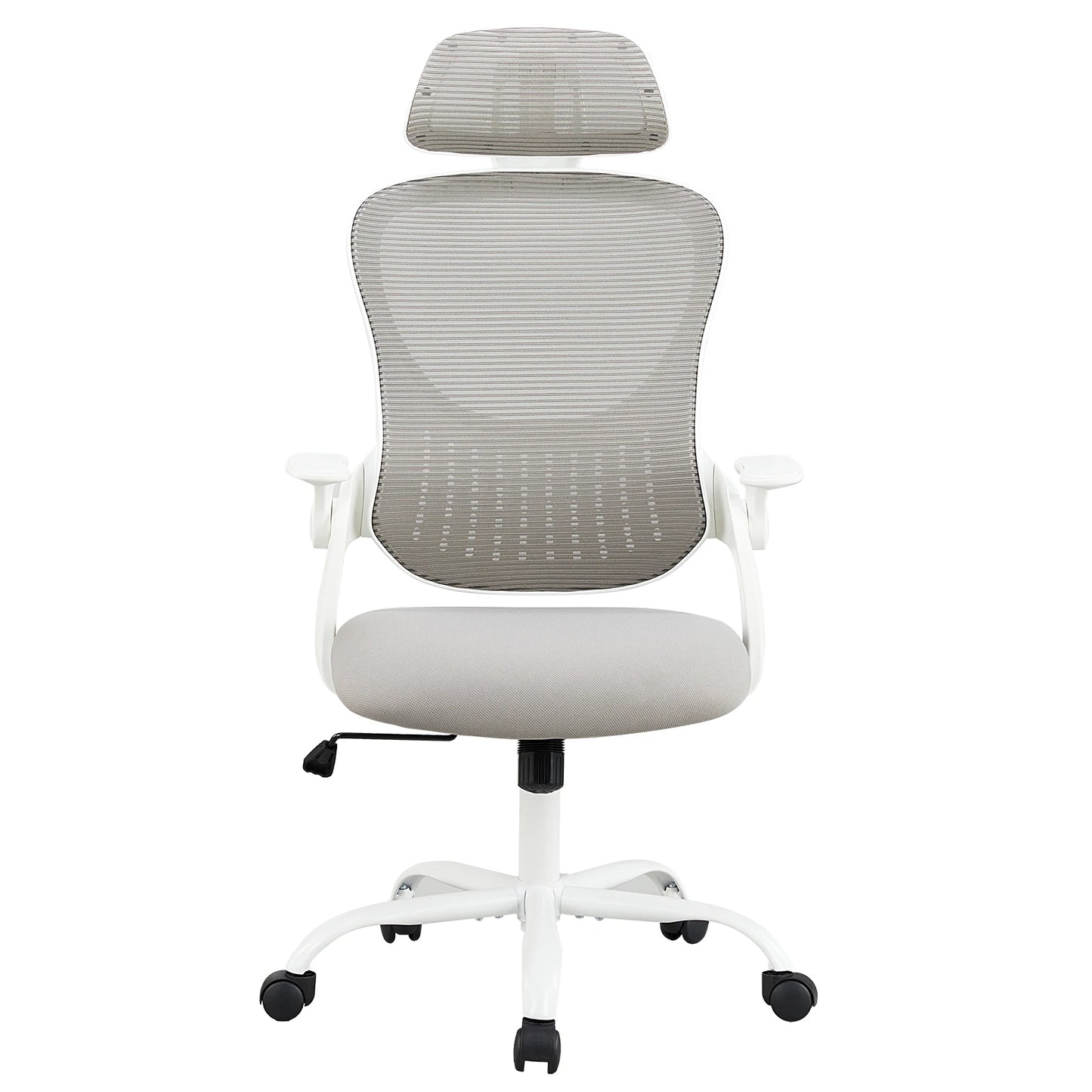 Ergonomic Office Chair - Mesh Desk Chair With Adjustable Headrest & Flip-Up Armrests - ZOOMNSTORE