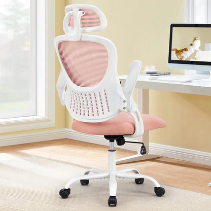 Ergonomic Mesh Office Chair - Adjustable Headrest  Flip-Up Arms with Lumbar Support - ZOOMNSTORE