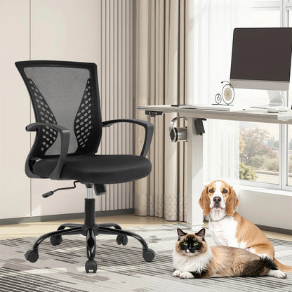 Ergonomic Office Chair - Mesh Desk Chair with Lumbar Support & Adjustable Height - ZOOMNSTORE