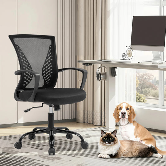 Ergonomic Office Chair - Mesh Desk Chair with Lumbar Support & Adjustable Height - ZOOMNSTORE