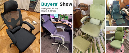 Ergonomic Reclining Office Chair - High Back Mesh Desk Chair With Lumbar Support Pillow & Adjustable Headrest - ZOOMNSTORE