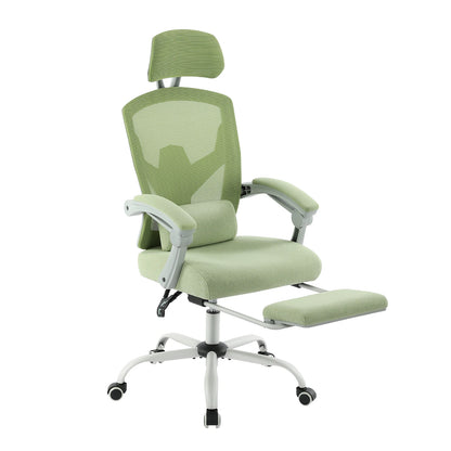 Ergonomic Reclining Office Chair - High Back Mesh Desk Chair With Lumbar Support Pillow & Adjustable Headrest - ZOOMNSTORE