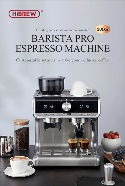 HiBREW Barista Pro Espresso Machine - 20 Bar Bean to Cup Coffee Maker for Cafes and Restaurants - ZOOMNSTORE