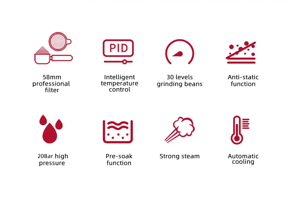 HiBREW Barista Pro Espresso Machine - 20 Bar Bean to Cup Coffee Maker for Cafes and Restaurants - ZOOMNSTORE