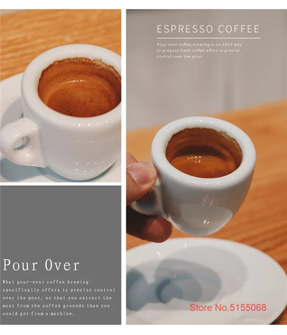 Espresso Cup And Saucer – Professional Espresso Mug Classic Italian Style Set - ZOOMNSTORE