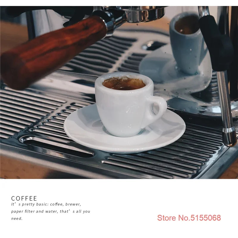 Espresso Cup And Saucer – Professional Espresso Mug Classic Italian Style Set - ZOOMNSTORE