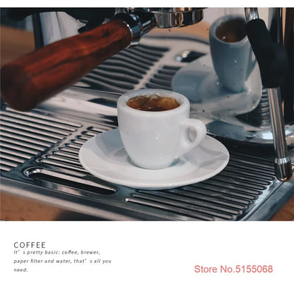 Espresso Cup And Saucer – Professional Espresso Mug Classic Italian Style Set - ZOOMNSTORE