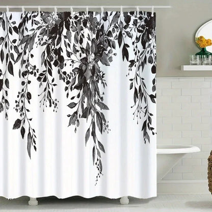 Eucalyptus Shower Curtain - Small Fresh Leaves Easy-Clean Hook Included - ZOOMNSTORE