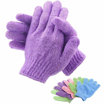 2Pcs/Pair Bath for Peeling Exfoliating Mitt Glove with Shower Scrub Gloves Resistance Body Massage Sponge Wash Skin Moisturizing - ZOOMNSTORE