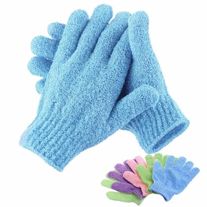2Pcs/Pair Bath for Peeling Exfoliating Mitt Glove with Shower Scrub Gloves Resistance Body Massage Sponge Wash Skin Moisturizing - ZOOMNSTORE