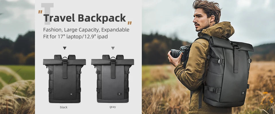 Expandable Waterproof Travel Backpack - Large Capacity 156 Laptop Bag with USB Port - ZOOMNSTORE