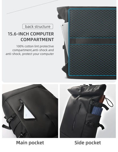Expandable Waterproof Travel Backpack - Large Capacity 156 Laptop Bag with USB Port - ZOOMNSTORE
