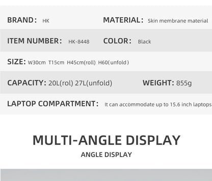 Expandable Waterproof Travel Backpack - Large Capacity 156 Laptop Bag with USB Port - ZOOMNSTORE