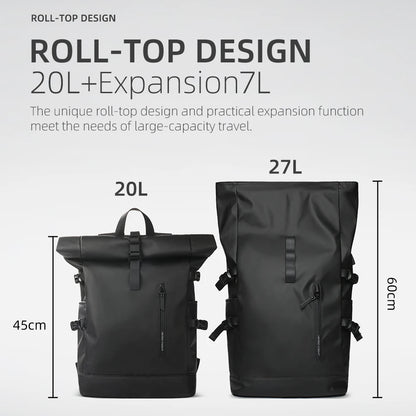 Expandable Waterproof Travel Backpack - Large Capacity 156 Laptop Bag with USB Port - ZOOMNSTORE