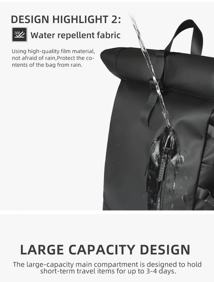 Expandable Waterproof Travel Backpack - Large Capacity 156 Laptop Bag with USB Port - ZOOMNSTORE