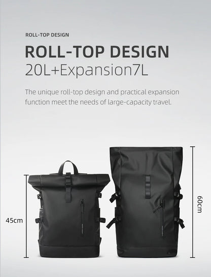 Expandable Waterproof Travel Backpack - Large Capacity 156 Laptop Bag with USB Port - ZOOMNSTORE
