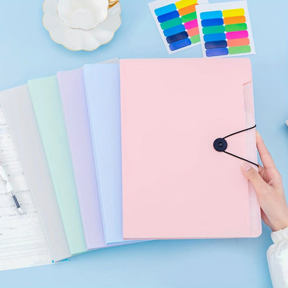 Expanding File Folder - 5 Pocket Folders Portable Paper Organizer for A4 Documents - ZOOMNSTORE