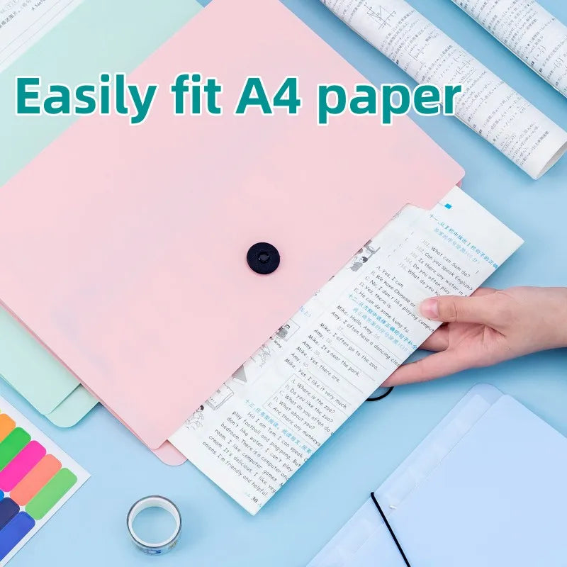 Expanding File Folder - 5 Pocket Folders Portable Paper Organizer for A4 Documents - ZOOMNSTORE
