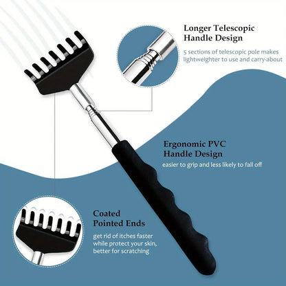 Extendable Back Scratcher – Telescopic Stainless Steel Scratch Claw Tool with Comfortable Grip - ZOOMNSTORE