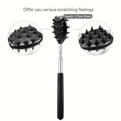 Extendable Back Scratcher – Telescoping Itch Stick with Durable PVC & Stainless Steel Spikes - ZOOMNSTORE