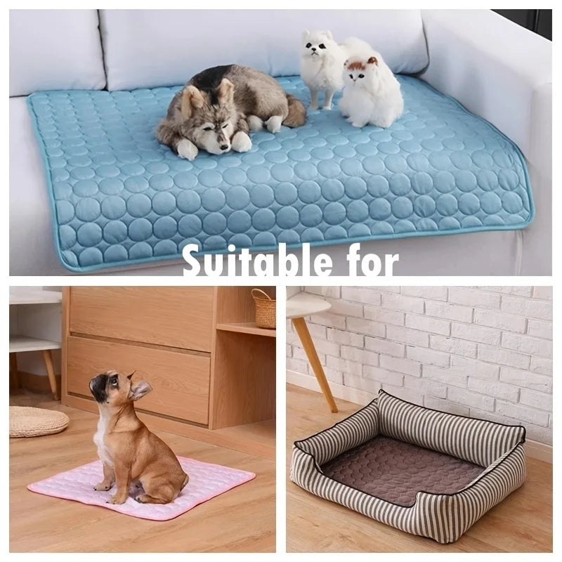 Extra Large Dog Cooling Mat - Summer Pet Ice Pad Blanket for Dogs and Cats - ZOOMNSTORE