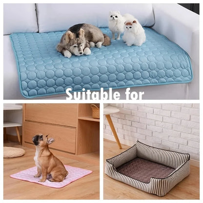 Extra Large Dog Cooling Mat - Summer Pet Ice Pad Blanket for Dogs and Cats - ZOOMNSTORE