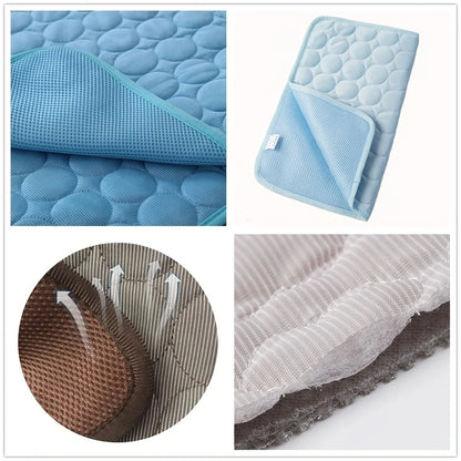 Extra Large Dog Cooling Mat - Summer Pet Ice Pad Blanket for Dogs and Cats - ZOOMNSTORE