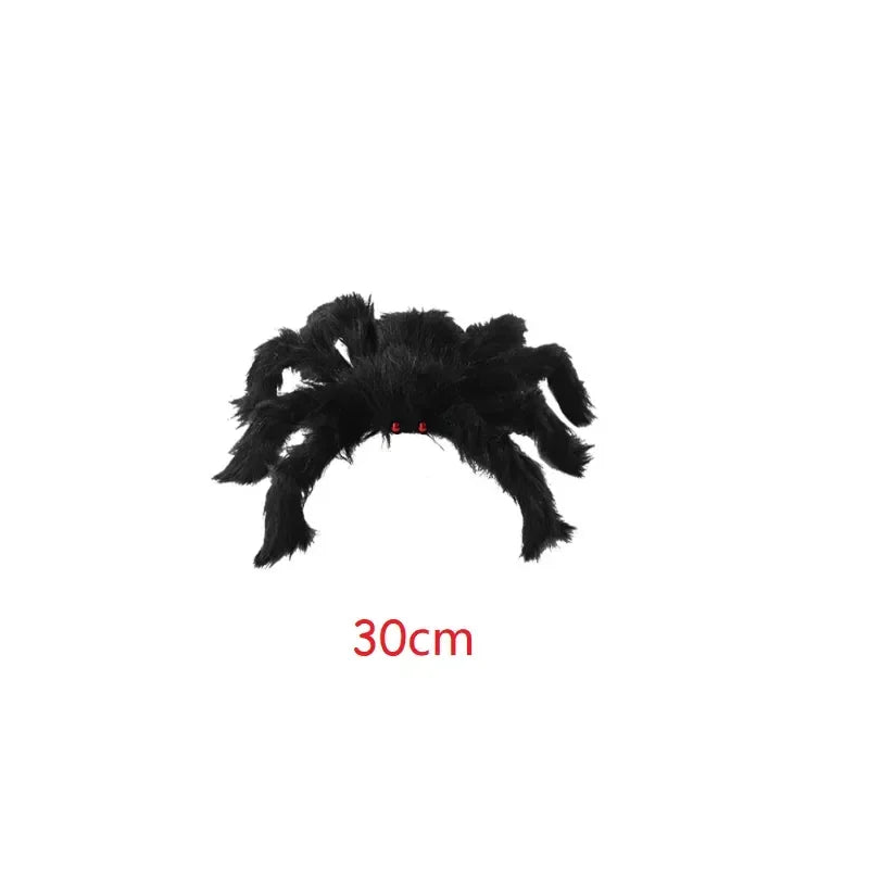 Extra Large Plush Black Spider - Halloween Haunted House Decoration Outdoor Party Prop - ZOOMNSTORE