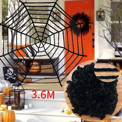 Extra Large Plush Black Spider - Halloween Haunted House Decoration Outdoor Party Prop - ZOOMNSTORE