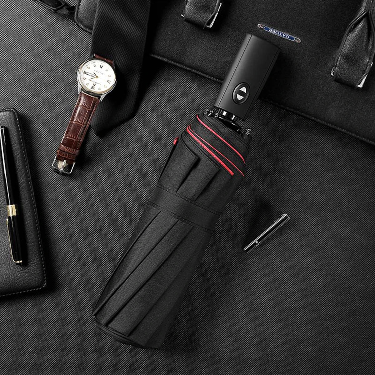 Umbrella Extra Large Ten Bone Large Double Umbrella Triple Large Folding Sunshade Umbrella Men's and Women's Business Umbrella T - ZOOMNSTORE