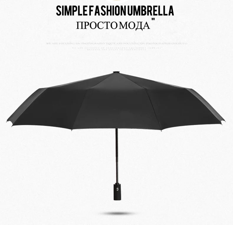 Umbrella Extra Large Ten Bone Large Double Umbrella Triple Large Folding Sunshade Umbrella Men's and Women's Business Umbrella T - ZOOMNSTORE