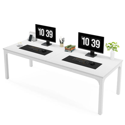 Extra Long 2-Person Computer Desk - 787 Double Workstation for Home Office - ZOOMNSTORE