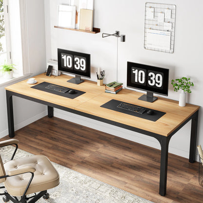 Extra Long 2-Person Computer Desk - 787 Double Workstation for Home Office - ZOOMNSTORE