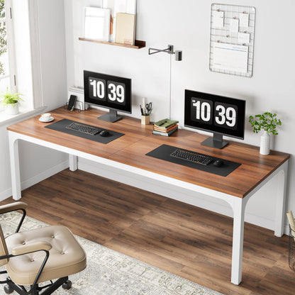 Extra Long 2-Person Computer Desk - 787 Double Workstation for Home Office - ZOOMNSTORE