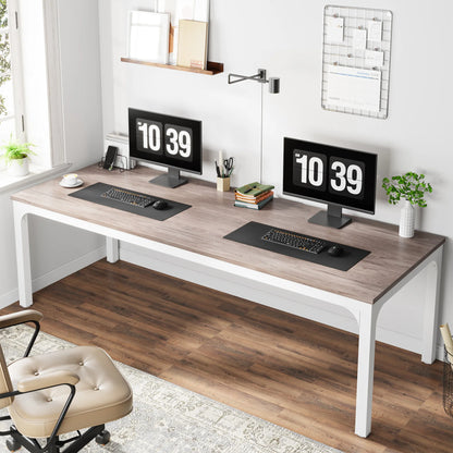 Extra Long 2-Person Computer Desk - 787 Double Workstation for Home Office - ZOOMNSTORE