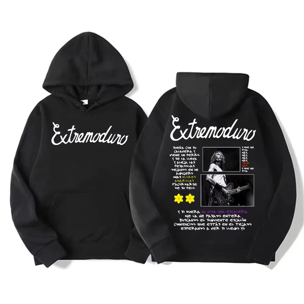 Extremoduro Tour Hoodie - Rock Band Oversized Hoodies | Cozy Fleece Sweatshirt - ZOOMNSTORE