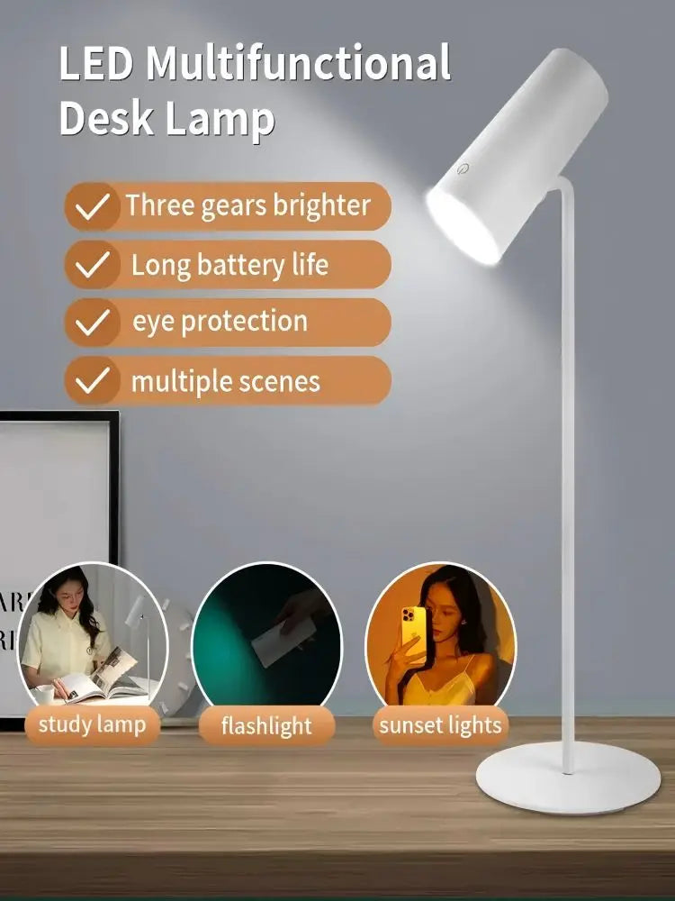 Eye Protection Table Lamp – USB Touch Dimming Reading Light for Bedroom Study - ZOOMNSTORE